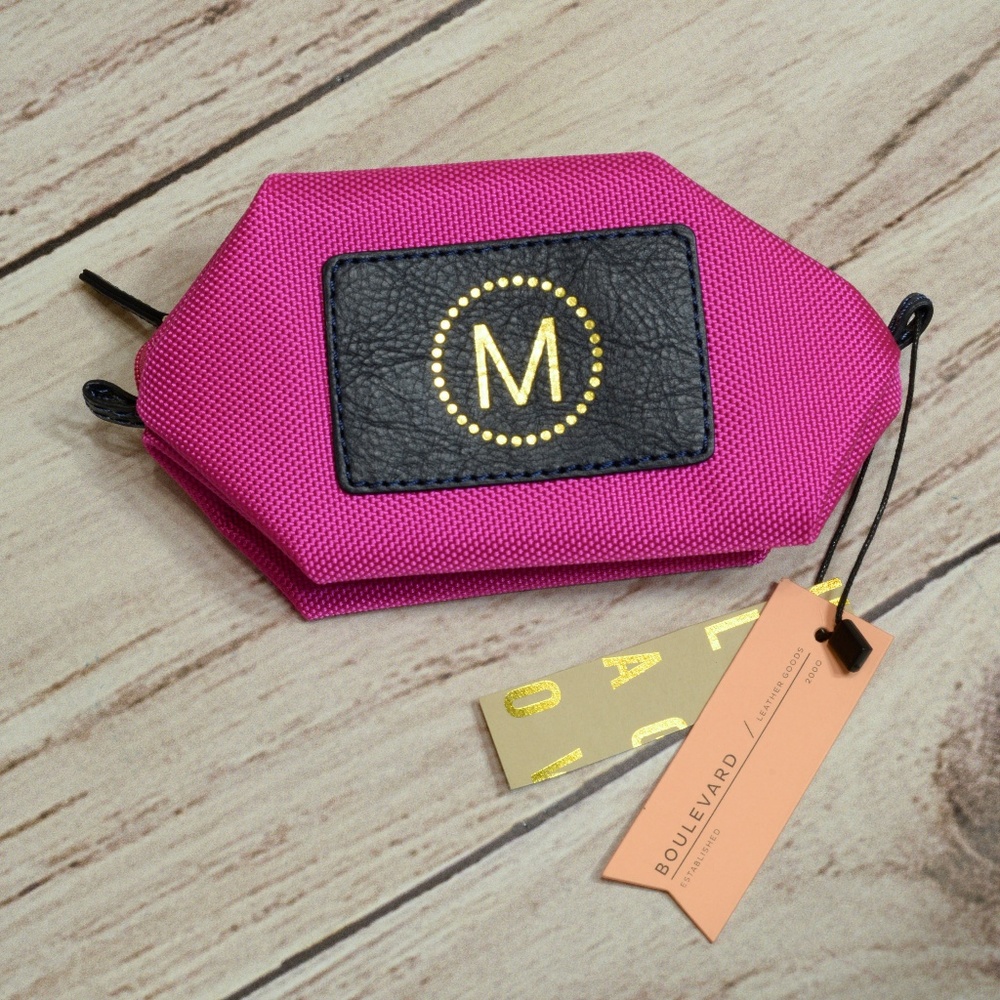 Boulevard Leather Goods Origami Monogram Pouch